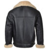 Women’s Black Asymmetrical Shearling Leather Jacket