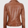Womens Brown Motorcycle Leather Jacket