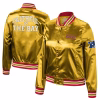 Women's Mitchell & Ness Gold San Francisco 49ers 75th Anniversary Faithful to the Bay Satin Full-Snap Jacket