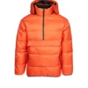Orange Hooded Puffer Jacket