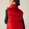 Womens Red Puffer Vest