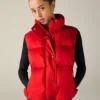 Womens Red Puffer Vest