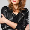 Women's Fashion Studded Jacket - Image 5