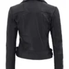 Black Leather Biker Jacket Womens