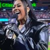 World Series Game Jazmine Sullivan Leather Coat - Image 3