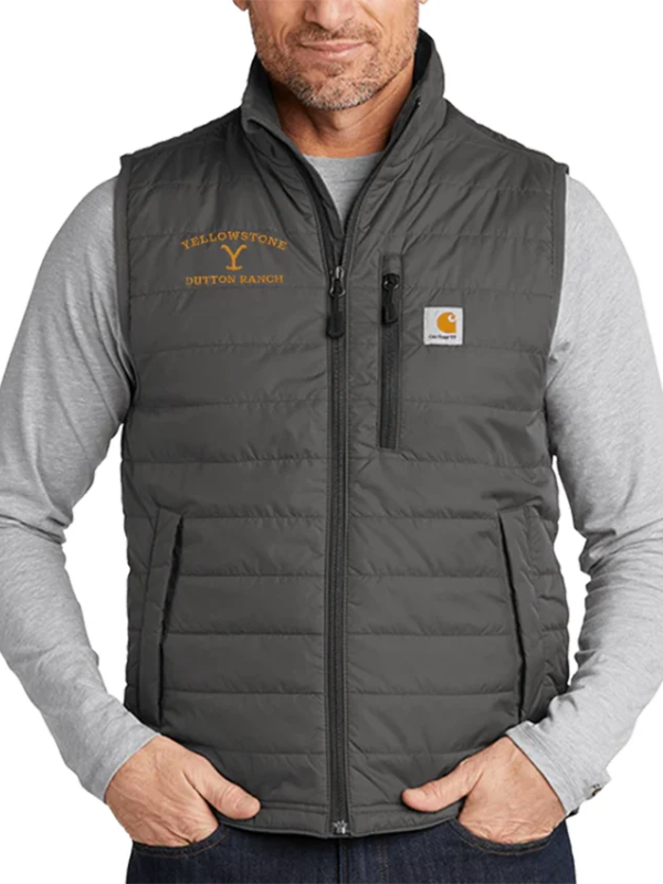 Yellowstone Dutton Ranch Logo Carhartt Vest Grey