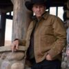 Yellowstone John Dutton Brown Cotton Jacket