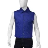John Dutton Yellowstone Quilted Blue Vest