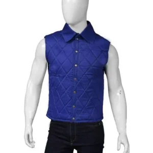 John Dutton Yellowstone Quilted Blue Vest