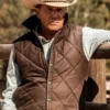Yellowstone John Dutton Quilted Vest Brown