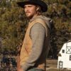 Luke Grimes Yellowstone Brown Cotton Vest