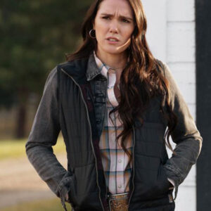Yellowstone S03 Eden Brolin Black Vest