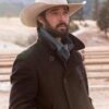 Ryan Bingham Yellowstone Black Peacoat