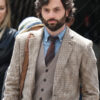 You S04 Penn Badgley Plaid Blazer