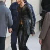Zendaya The Attico SS24 Black Leather Jacket