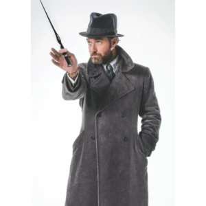 Fantastic Beasts 2 Albus Dumbledore Grey Corduroy Coat