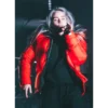 Billie Eilish Red Puffer Jacket
