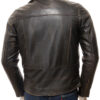 Men's Vintage Buckled Waist Biker Leather Jacket - Image 2
