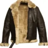 Mens Bomber Aviator Shearling Jacket
