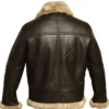 Mens Bomber Aviator Shearling Jacket - Image 2