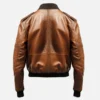 Mens Distressed Leather Bomber Jacket