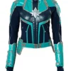 Captain Marvel Brie Larsons Costume Leather Jacket