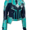 Captain Marvel Brie Larsons Costume Leather Jacket