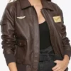 Carol Danvers Captain Marvel Flight Bomber Leather Jacket