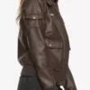 Carol Danvers Captain Marvel Flight Bomber Leather Jacket - Image 4
