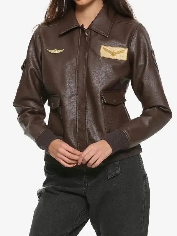 Captain Marvel Carol Danvers Leather Jacket