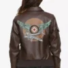 Carol Danvers Captain Marvel Flight Bomber Leather Jacket - Image 3
