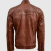 classic tan brown waxed leather jacket 1 720x