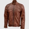 classic tan brown waxed leather jacket 720x