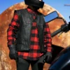 Men's Commando Style Motorcycle Leather Vest - Image 3