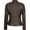 Women’s Distressed Brown Leather Jacket
