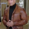 Dwayne Johnson Red Notice Leather Coat