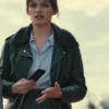 Sex Education S04 Maeve Wiley Black Leather Jacket - Image 2