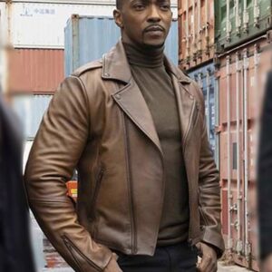 Sam Wilson The Falcon & the Winter Soldier Biker Leather Jacket