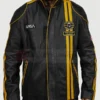 Ryan Gosling Yellow Stripes Leather Jacket