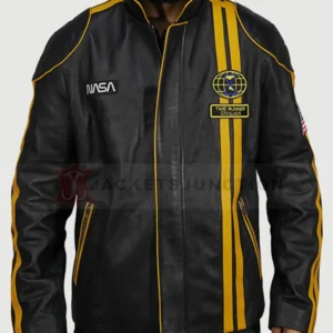 Ryan Gosling Yellow Stripes Leather Jacket