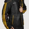 Ryan Gosling Yellow Stripes Leather Jacket - Image 3