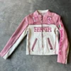 Ferrari Pink Leather Jacket - Image 3