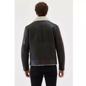 Alternative view of Mens Sheepskin Bomber Leather Jacket