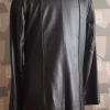 Womens Black Vintage Leather Coat