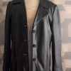 Womens Black Vintage Leather Coat - Image 7