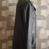 Womens Black Vintage Leather Coat - Image 4
