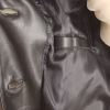 Womens Black Vintage Leather Coat - Image 2