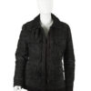 Men's Utility Black Suede Leather Jacket