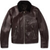 Mens Luxury Shearling Black Leather Jacket - Image 3