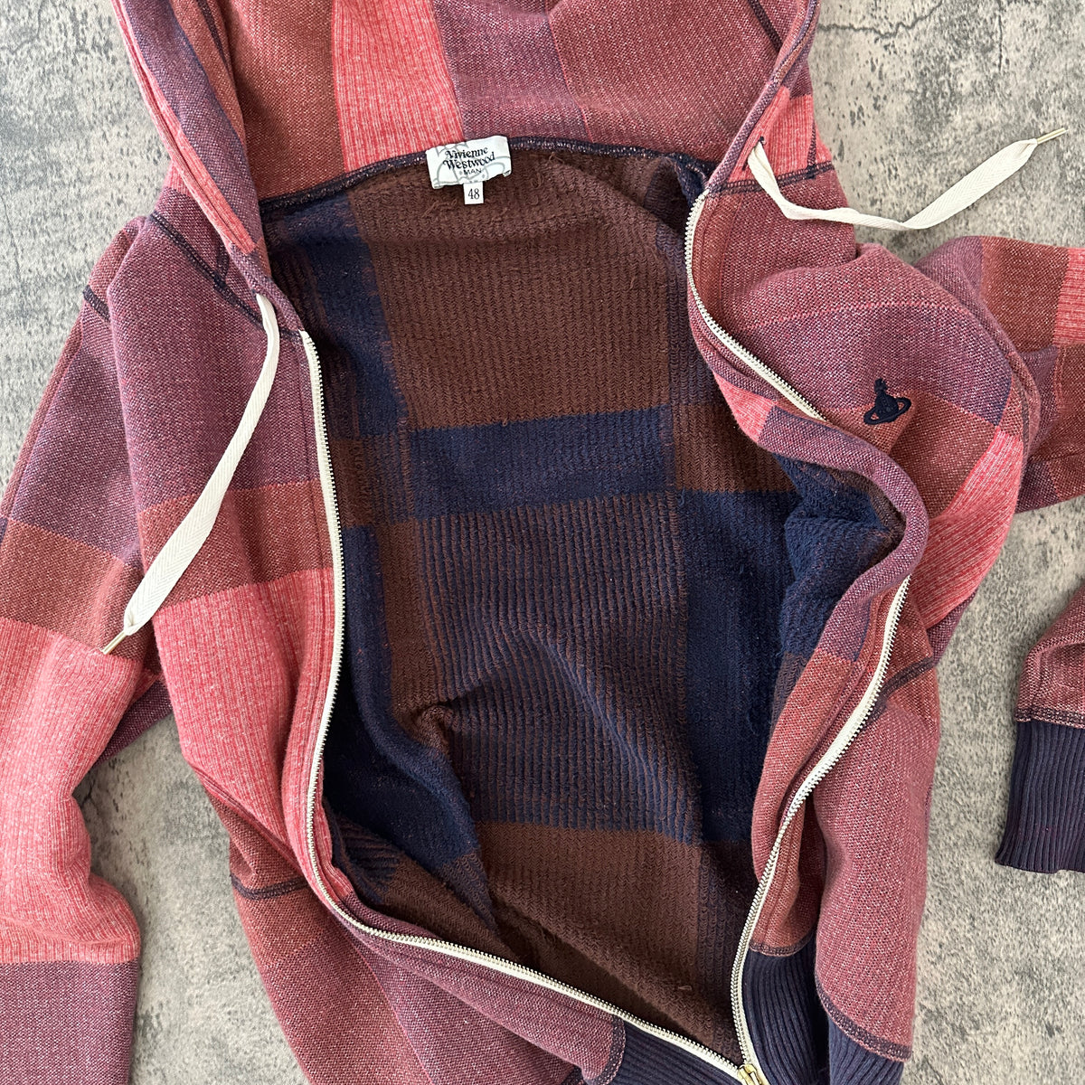 Vivienne Westwood Plaid Wizard Knit Hoodie - JACKETS JUNCTION